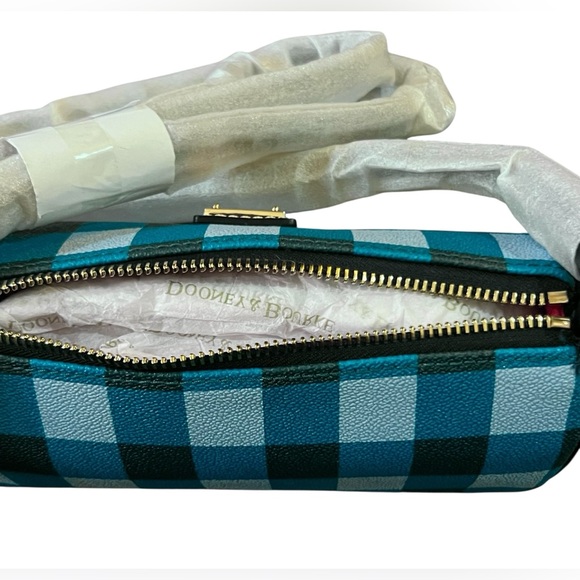 Dooney & Bourke Tucker Buffy Crossbody, Teal Plaid, NWT - Picture 12 of 16